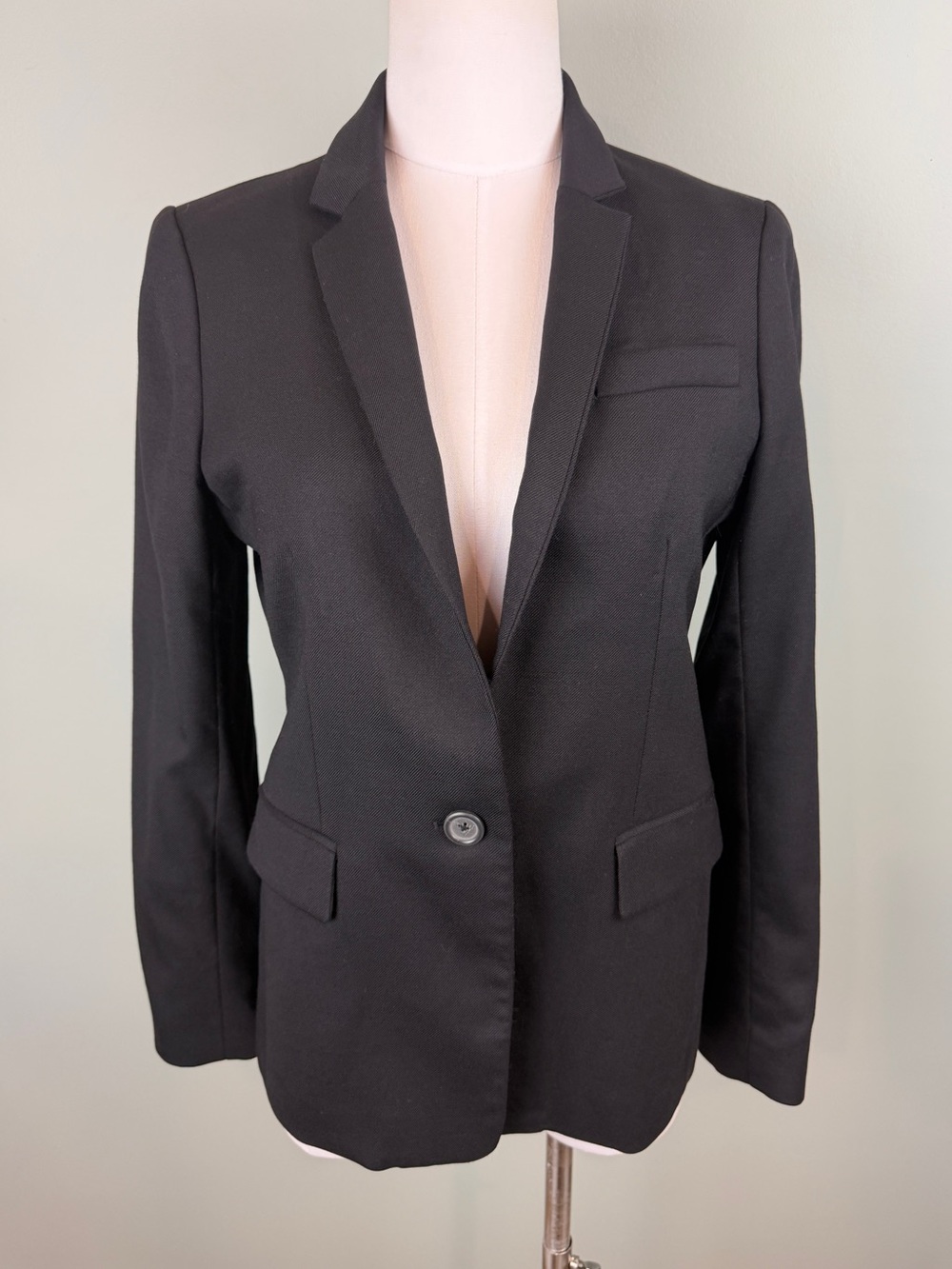 J.Crew Black Regent Wool blend single breasted Blazer Classic Preppy size 6
